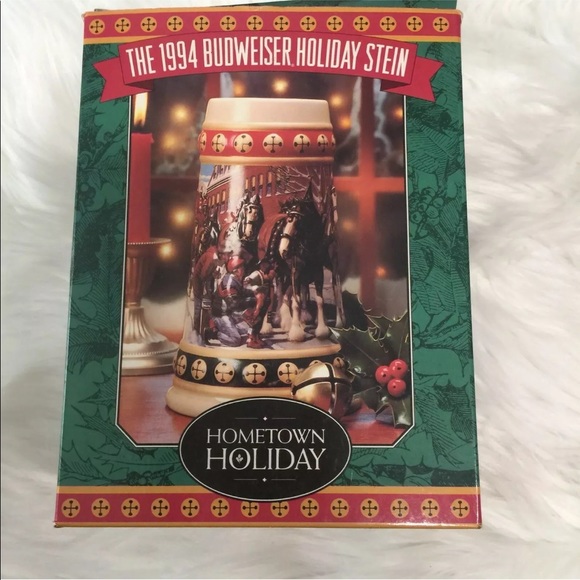 BUDWEISER 1994 Holiday Series Beer Stein - Picture 2 of 8